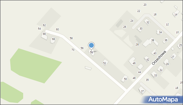 Podgórz, Orzechowa, 54, mapa Podgórz