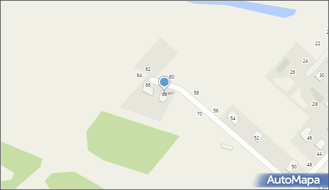 Podgórz, Orzechowa, 68, mapa Podgórz