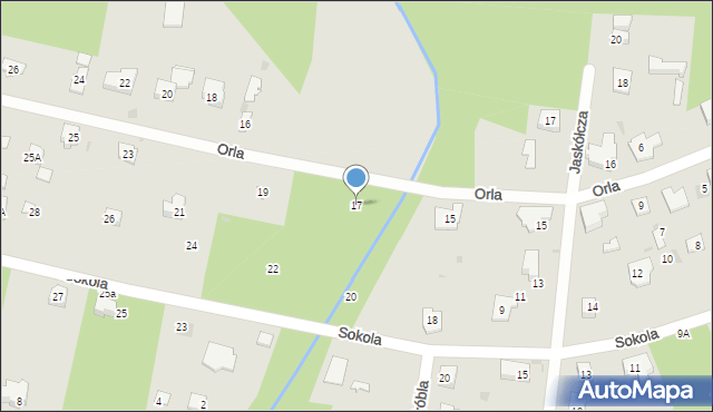 Podkowa Leśna, Orla, 17, mapa Podkowa Leśna
