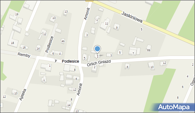 Podlesice, Orlich Gniazd, 1, mapa Podlesice