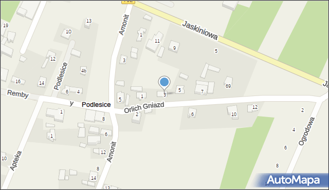 Podlesice, Orlich Gniazd, 3, mapa Podlesice
