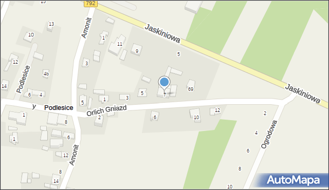 Podlesice, Orlich Gniazd, 7, mapa Podlesice