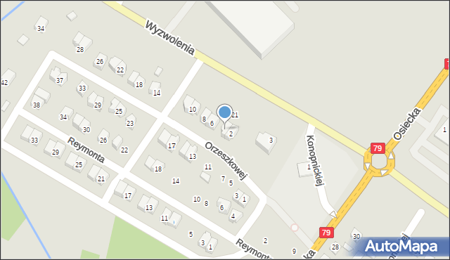 Połaniec, Orzeszkowej Elizy, 4, mapa Połaniec