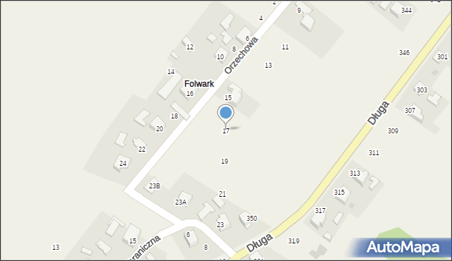 Polanka Wielka, Orzechowa, 17, mapa Polanka Wielka