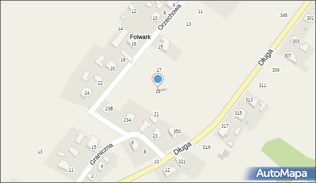 Polanka Wielka, Orzechowa, 19, mapa Polanka Wielka