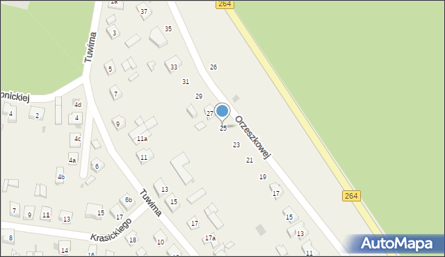 Posada, Orzeszkowej Elizy, 25, mapa Posada