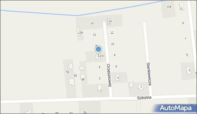 Prądzewo-Kopaczewo, Orzeszkowej Elizy, 7, mapa Prądzewo-Kopaczewo