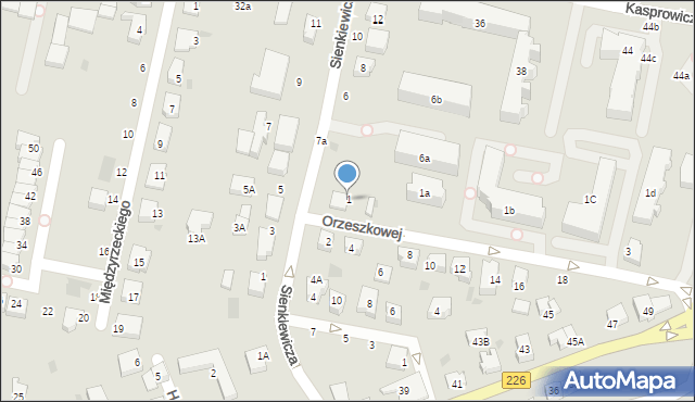 Pruszcz Gdański, Orzeszkowej Elizy, 1, mapa Pruszcz Gdański