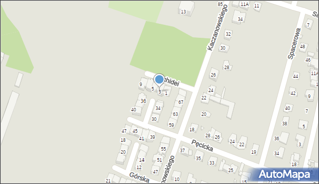 Pruszków, Orchidei, 3, mapa Pruszków