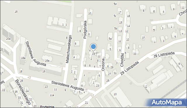 Przemyśl, Ordona Juliana Konstantego, 13, mapa Przemyśla