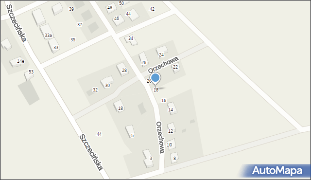 Przęsocin, Orzechowa, 18, mapa Przęsocin