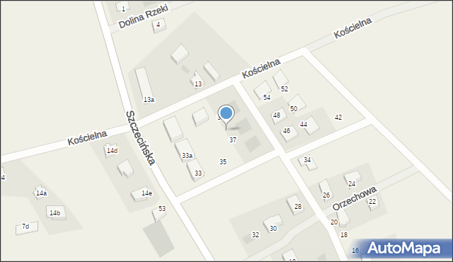 Przęsocin, Orzechowa, 37a, mapa Przęsocin