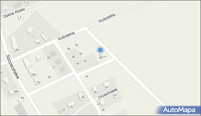 Przęsocin, Orzechowa, 42, mapa Przęsocin