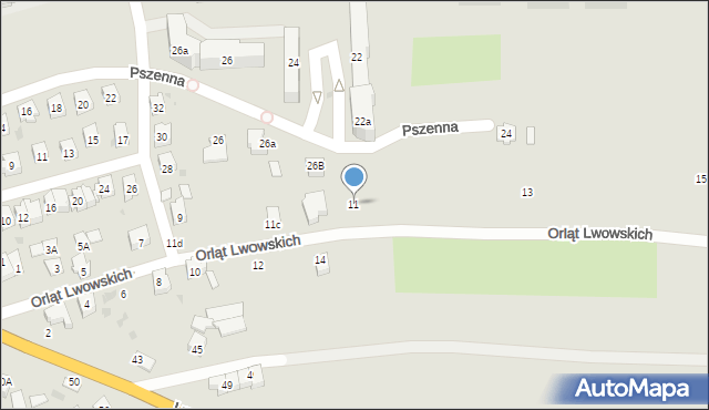 Przeworsk, Orląt Lwowskich, 11, mapa Przeworsk