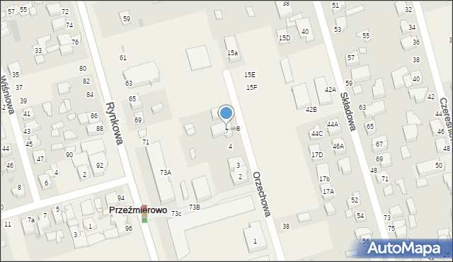 Przeźmierowo, Orzechowa, 7, mapa Przeźmierowo