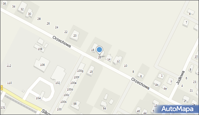 Psarskie, Orzechowa, 16, mapa Psarskie