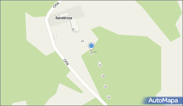 Pszczew, Orla, 22, mapa Pszczew