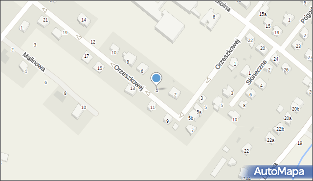 Pszczółki, Orzeszkowej Elizy, 4, mapa Pszczółki