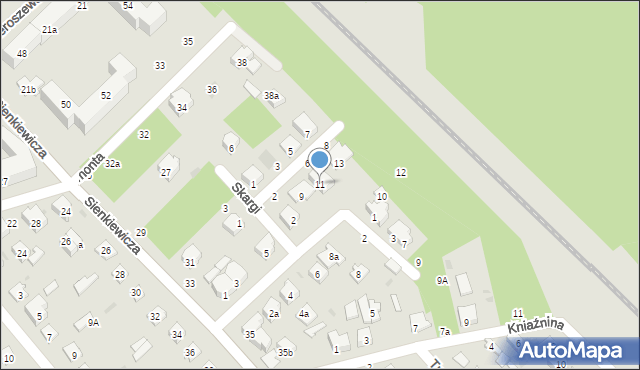 Puławy, Orzeszkowej Elizy, 11, mapa Puław