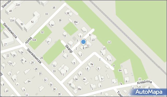 Puławy, Orzeszkowej Elizy, 9, mapa Puław