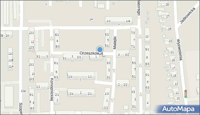 Pyskowice, Orzeszkowej Elizy, 1/2, mapa Pyskowice