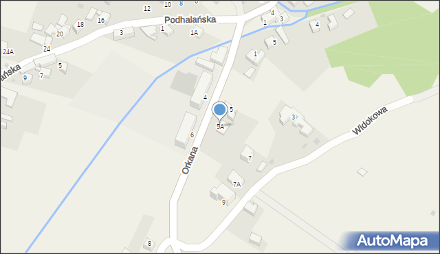 Pyzówka, Orkana Władysława, 5A, mapa Pyzówka