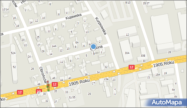 Radom, Ordona Juliana Konstantego, 3, mapa Radomia