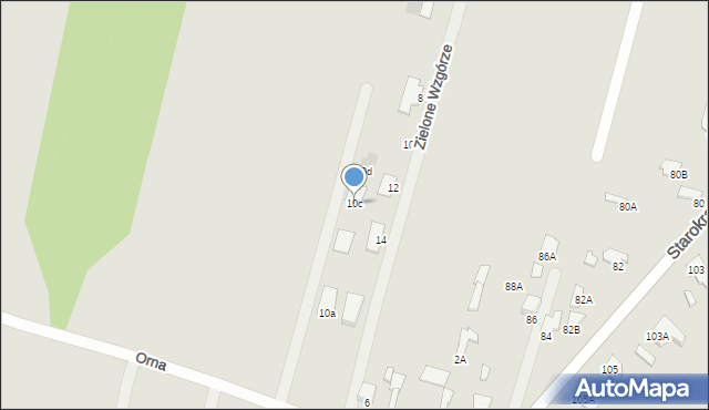 Radom, Orna, 10c, mapa Radomia