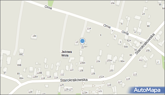 Radom, Orna, 11, mapa Radomia