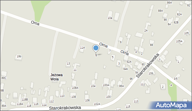 Radom, Orna, 9, mapa Radomia