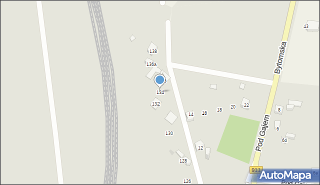 Radzionków, Orzechowska, 134, mapa Radzionków