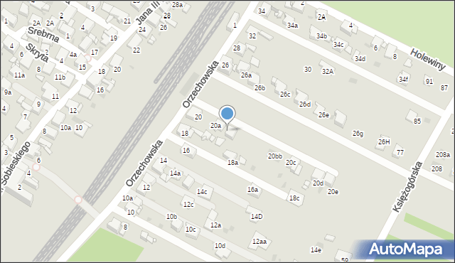 Radzionków, Orzechowska, 20b, mapa Radzionków