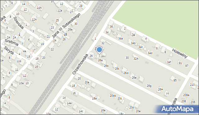 Radzionków, Orzechowska, 28a, mapa Radzionków