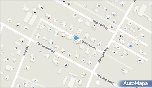 Radzymin, Orzeszkowej Elizy, 7, mapa Radzymin