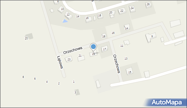 Rakowiec, Orzechowa, 20a, mapa Rakowiec