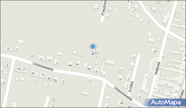 Raszków, Orpiszewska, 8b, mapa Raszków
