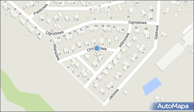 Rawa Mazowiecka, Orzechowa, 1, mapa Rawa Mazowiecka