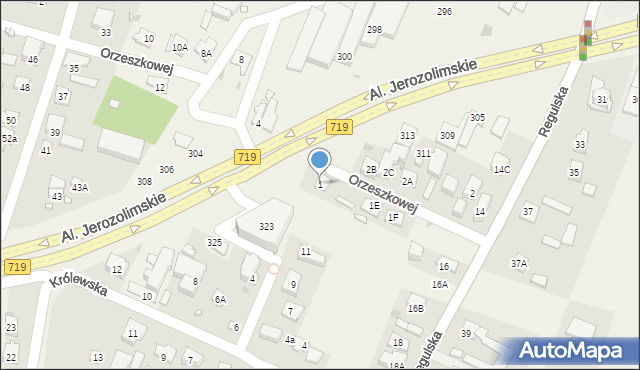 Reguły, Orzeszkowej Elizy, 1, mapa Reguły