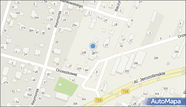 Reguły, Orzeszkowej Elizy, 1B, mapa Reguły