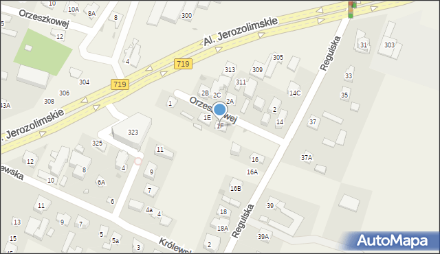 Reguły, Orzeszkowej Elizy, 1F, mapa Reguły