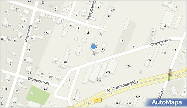 Reguły, Orzeszkowej Elizy, 1g, mapa Reguły