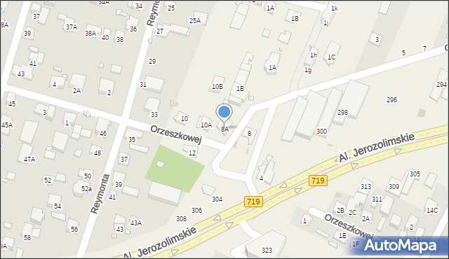 Reguły, Orzeszkowej Elizy, 8A, mapa Reguły