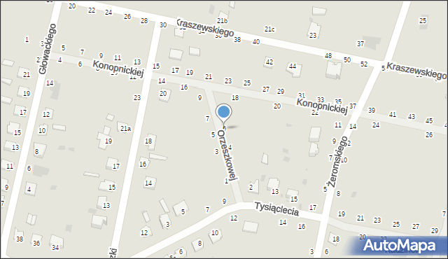 Rejowiec Fabryczny, Orzeszkowej Elizy, 6, mapa Rejowiec Fabryczny