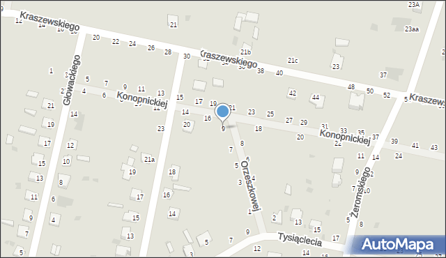 Rejowiec Fabryczny, Orzeszkowej Elizy, 9, mapa Rejowiec Fabryczny