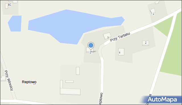 Reptowo, Orzechowa, 17, mapa Reptowo