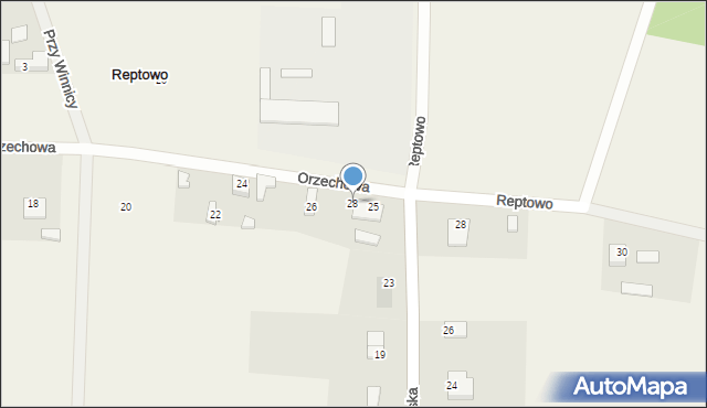 Reptowo, Orzechowa, 28, mapa Reptowo