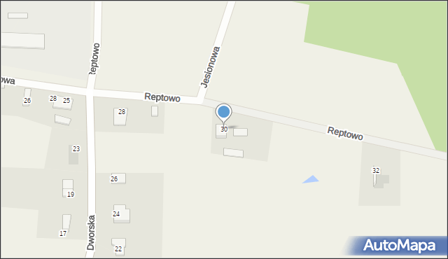 Reptowo, Orzechowa, 30, mapa Reptowo