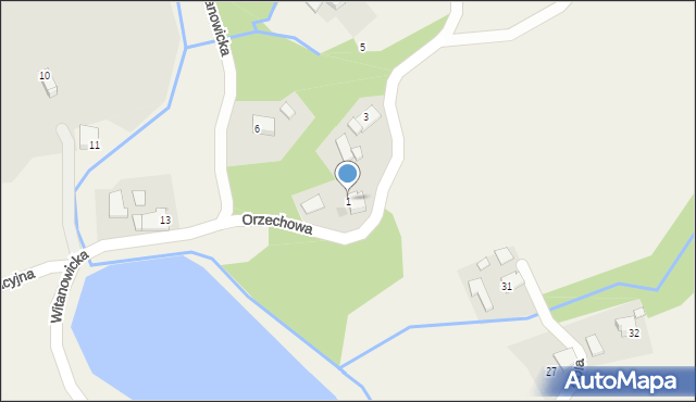 Roków, Orzechowa, 1, mapa Roków