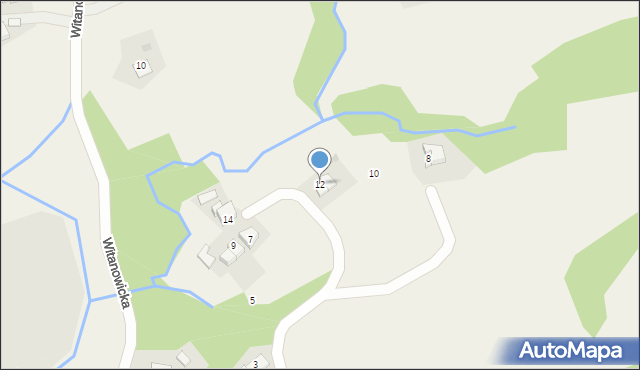 Roków, Orzechowa, 12, mapa Roków