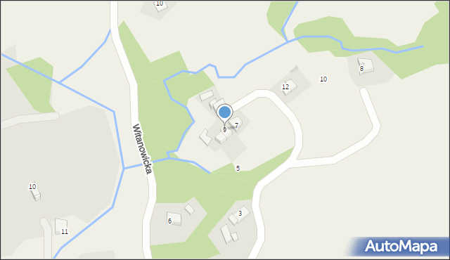 Roków, Orzechowa, 9, mapa Roków